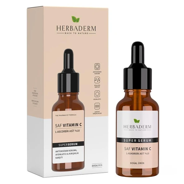 Herbaderm Saf C Vitamin %10 Serum 30 ml ürün görseli 1
