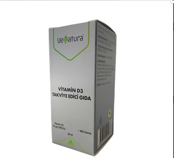 VeNatura Vitamin D3 Takviye Edici Gıda 20 ml Damla ürün görseli 1