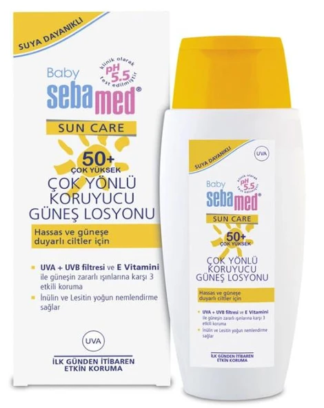 Sebamed Bebek SPF 50 Güneş Losyonu 150 ml- Diş Beyazlatıcı Köpük Hediye ürün görseli 1