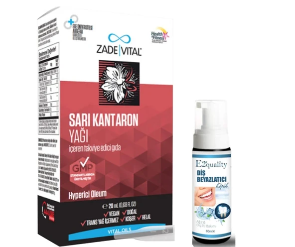 Zade Vital Sarı Kantaron Yağı İçeren Takviye Edici Gıda 20 ml - Diş Beyazlatıcı Köpük Hediye ürün görseli 1