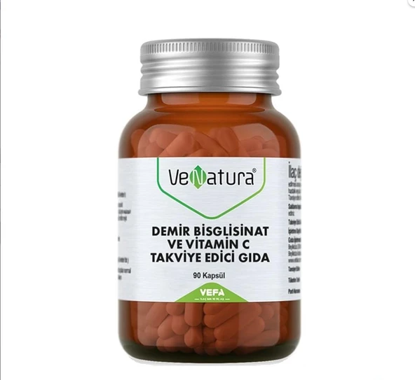 VeNatura Demir Bisglisinat ve Vitamin C 90 Kapsül ürün görseli 1