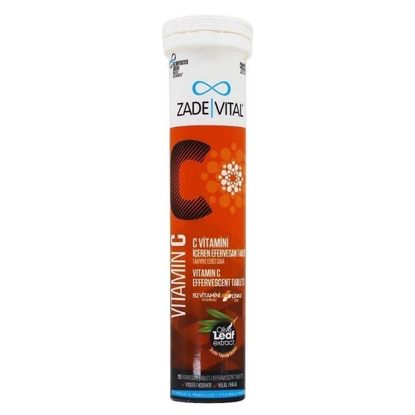 Zade Vital Vitamin C 20 Efervesan Tablet ürün görseli 1