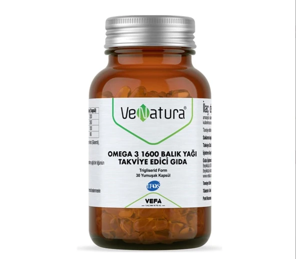 Venatura Omega 3 1600 Balık Yağı 30 Kapsül ürün görseli 1