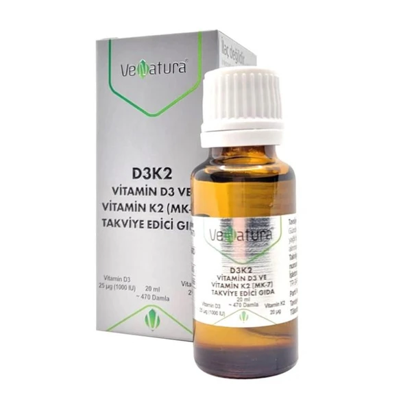 VeNatura Vitamin D3 Ve Menaquinon 7 Takviye Edici Gıda 20 ml ürün görseli 1