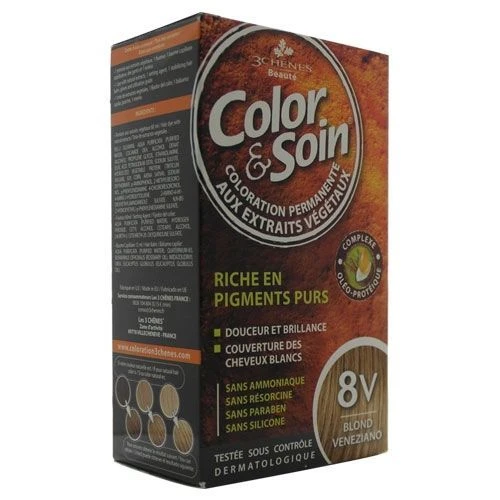 Color and Soin tamamen Bitkisel Organik Saç Boyası 8V Veneziano Sarısı ürün görseli 1