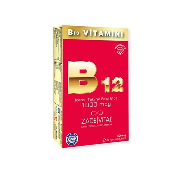 Zade Vital Vitamin B12 1000 mcg 30 Kapsül ürün görseli 1