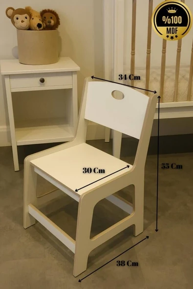 Çocuk Aktivite Masası Sandalyesi | MDF Gövde | Yüksek Kalite ve Ergonomi - Resim 2