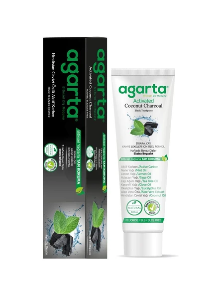 Agarta Doğal Aktif Karbonlu Diş Macunu 100 ml ürün görseli 1