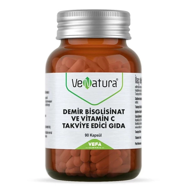 VeNatura Demir Bisglisinat ve Vitamin C 90 Kapsül ürün görseli 1