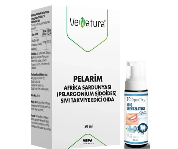 VeNatura Pelarim Takviye Edici Gıda 20 ml  - Diş Beyazlatıcı Köpük Hediye ürün görseli 1