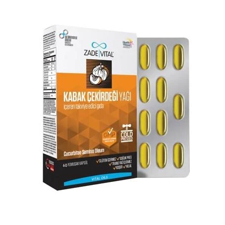 Zade Vital Kabak Çekirdeği Yağı Kapsülü ürün görseli 1