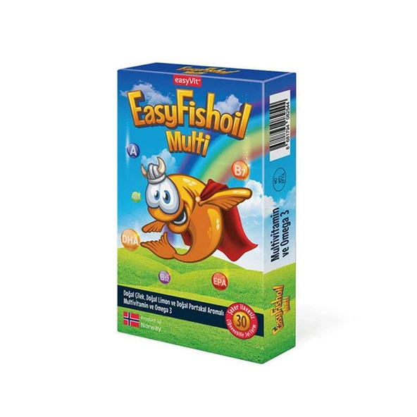 EasyVit Easy FishOil Multi+ Omega 3 Çiğneme 30 Tablet ürün görseli 1