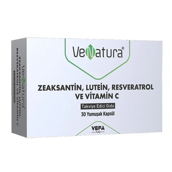 VeNatura Zeaksantin Lutein Resveratrol ve Vitamin C Takviye Edici Gıda 30 Yumuşak Kapsül ürün görseli 1