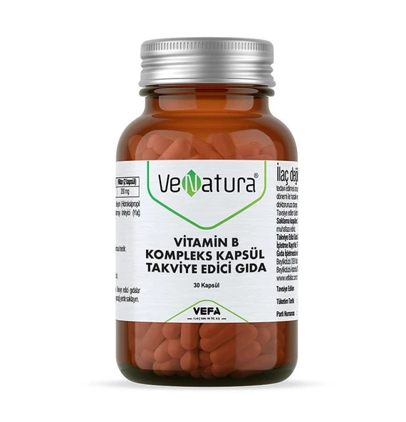 VeNatura Vitamin B Kompleks Kapsül Takviye Edici Gıda 30 Kapsül ürün görseli 1