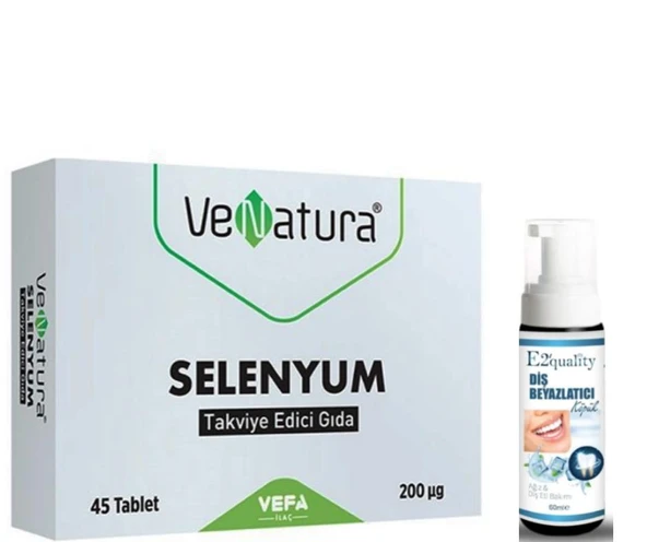 VeNatura Selenyum Takviye Edici Gıda 45 Tablet - Diş Beyazlatıcı Köpük Hediye ürün görseli 1