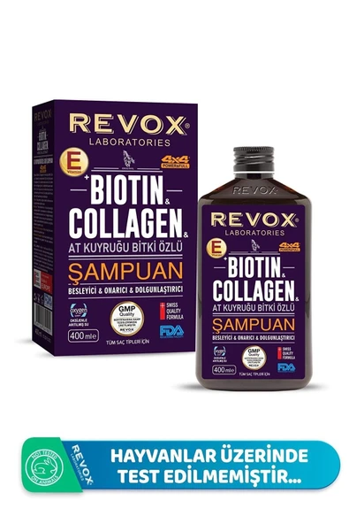 Revox Biotin & Collagen + E Vitamini Ilaveli Saç Bakım Şampuanı / 400 Ml ürün görseli 1