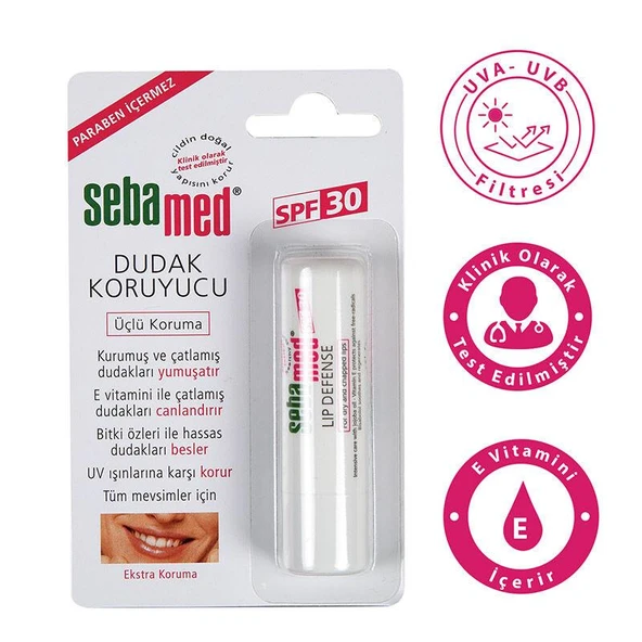 Sebamed Dudak Koruyucu SPF 30 4,8 GR - Diş Beyazlatıcı Köpük Hediye ürün görseli 1