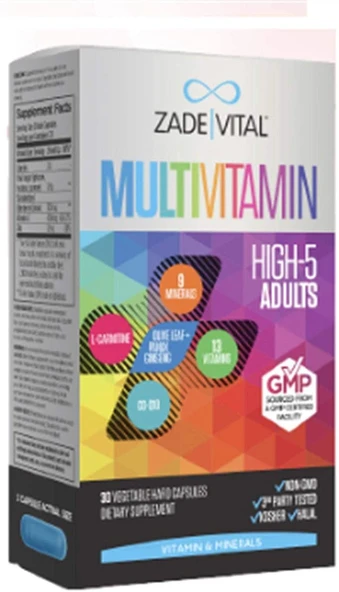 Zade Vital Multivitamin 30 Sert Kap 1 Paket ürün görseli 1