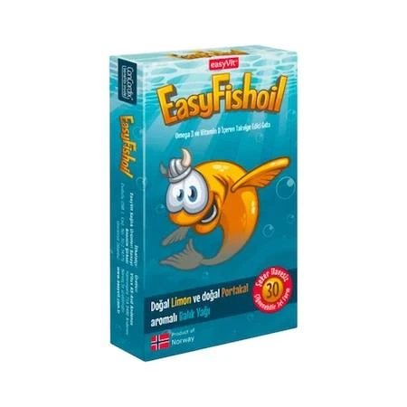 EasyFishoil Omega 3 ve Vitamin D İçeren Takviye Edici Gıda 45 gr ürün görseli 1
