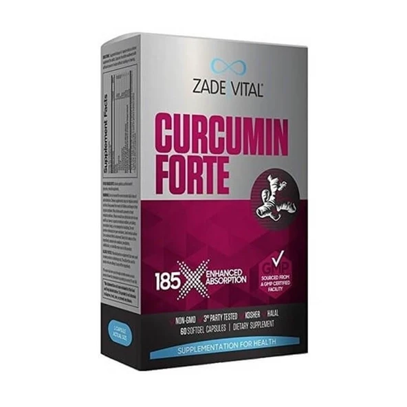 Zade Vital Curcumin Forte - Sıvı Zerdeçal 1000 mg 40 Kapsül ürün görseli 1