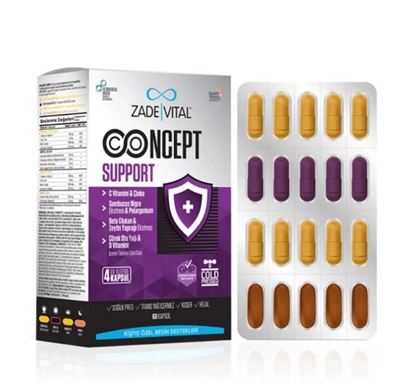 Zade Vital Concept Support Takviye Edici Gıda 60 Kapsül ürün görseli 1