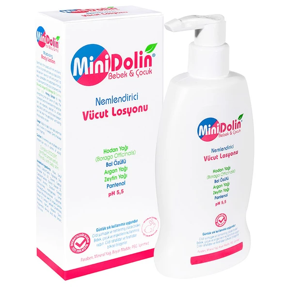 Dermadolin Minidolin Bebek & Çocuk Nemlendirici Vücut Losyonu 250ml ürün görseli 1
