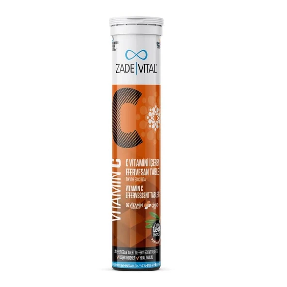 Zade Vital Vitamin C 1000 mg 20 Efervesan Tablet ürün görseli 1
