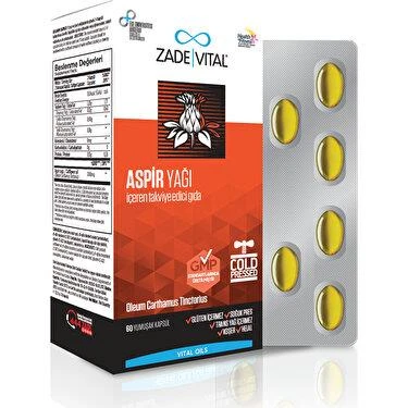 Zade Vital Aspir Yağı 600 mg 60 Kapsül - Diş Beyazlatıcı Köpük Hediye ürün görseli 1