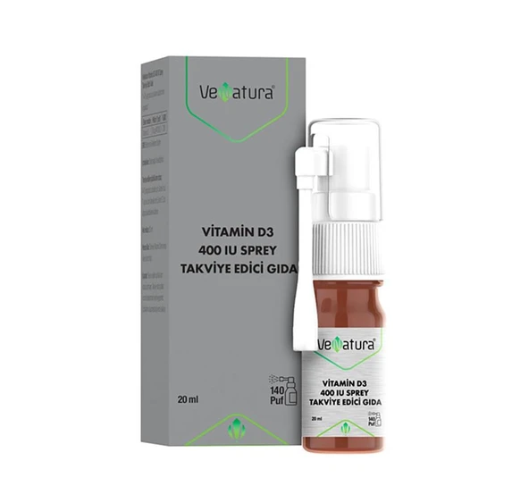 VeNatura Vitamin D3 400 IU Sprey 20 Ml ürün görseli 1