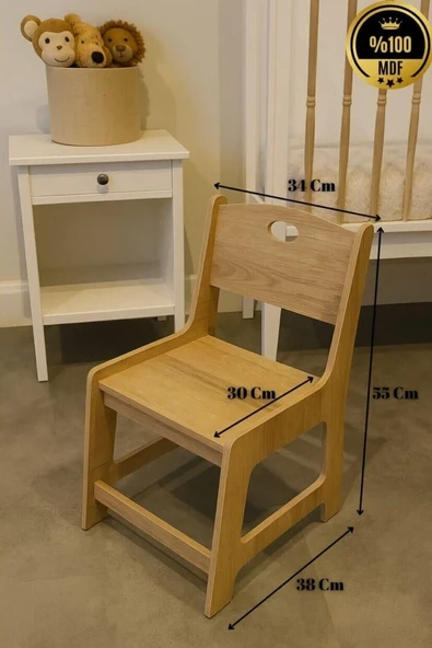 Çocuk Aktivite Masası Sandalyesi | MDF Gövde | Yüksek Kalite ve Ergonomi - Resim 4