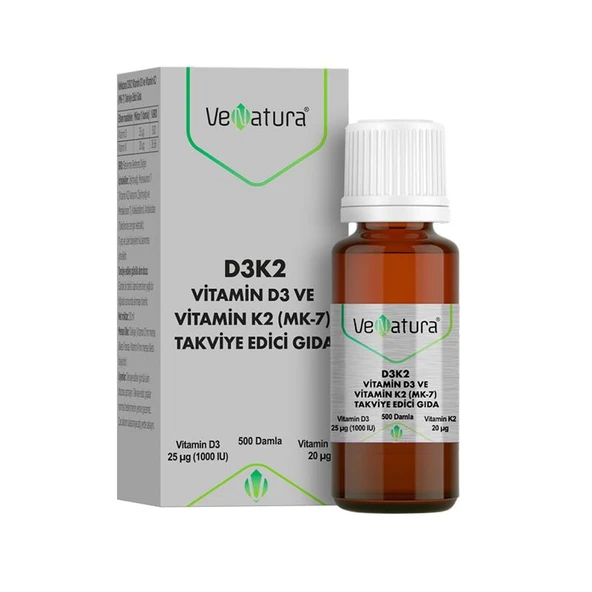 VeNatura Vitamin D3 Ve Menaquinon 7 Takviye Edici Gıda 20 ml ürün görseli 1