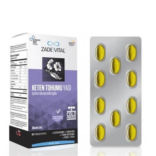 Zade Vital Keten Tohumu Yağı Kapsülü ürün görseli 1