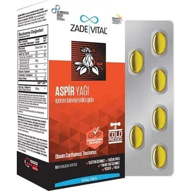 Zade Vital Aspir Yağı 60 Yumuşak Kapsül ürün görseli 1