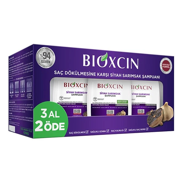 Bioxcin Saç Dökülmesine Karşı Siyah Sarımsak Şampuanı 300 ml ürün görseli 1