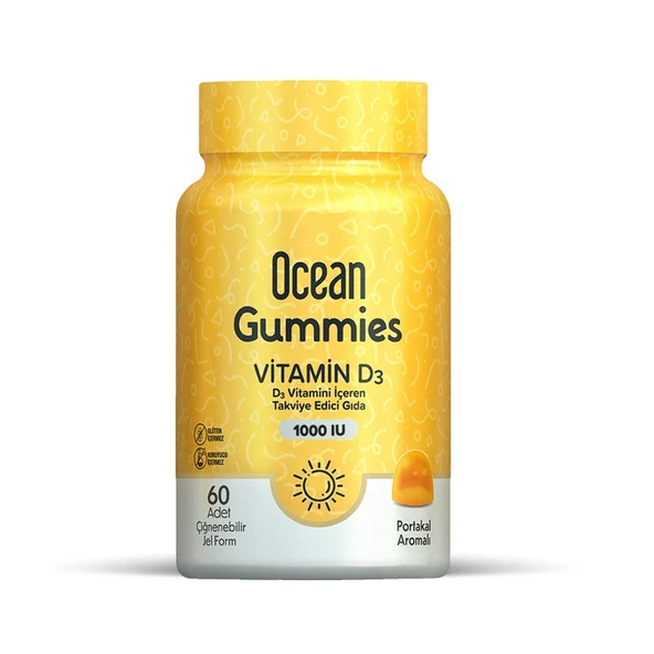 Ocean Gummies Vitamin D3 60 Çiğnenebilir Jel Form ürün görseli 1