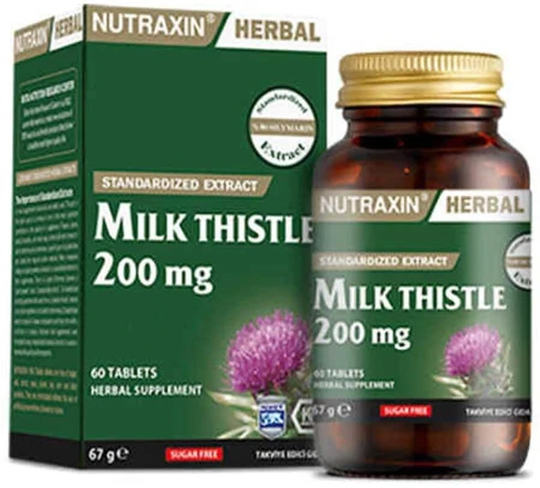NUTRAXİN NUTRAXIN MILK THISTLE 200 MG 60 TABLET ürün görseli 1