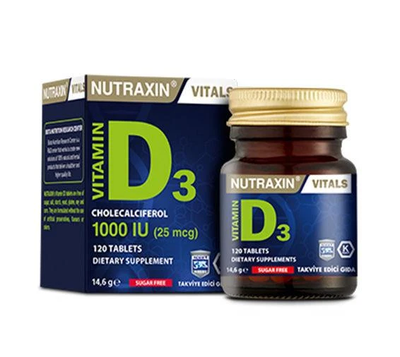 Nutraxin Vitamin D3 120 Tablet ürün görseli 1
