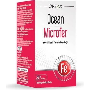 Ocean Microfer Takviye Edici Gıda 30 Tablet - Diş Beyazlatıcı Köpük Hediye ürün görseli 1