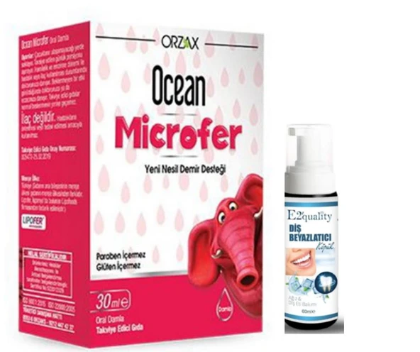 Orzax Ocean Microfer Takviye Edici Gıda 30 ml - Damla - Diş Beyazlatıcı Köpük Hediye ürün görseli 1