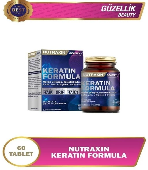 Nutraxin Keratin Formula 60 Tablet ürün görseli 1