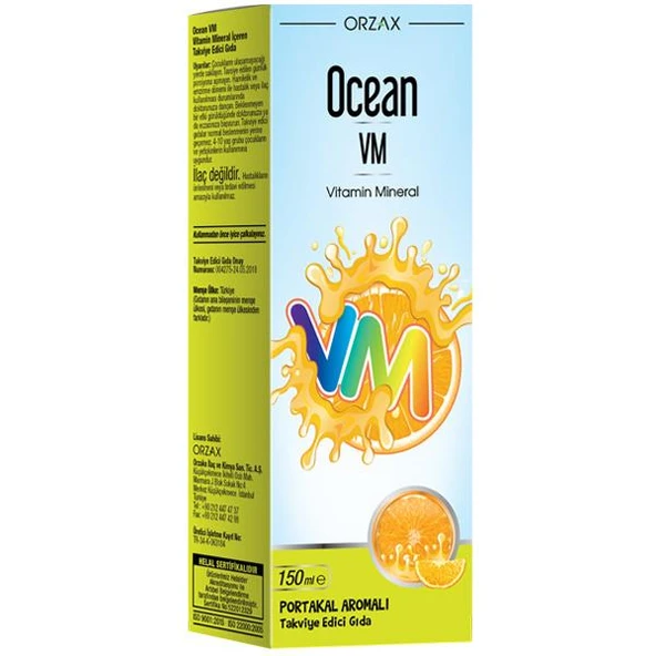 Ocean Vitamin Mineral - Portakal Aromalı 150ml - Diş Beyazlatıcı Köpük Hediye ürün görseli 1