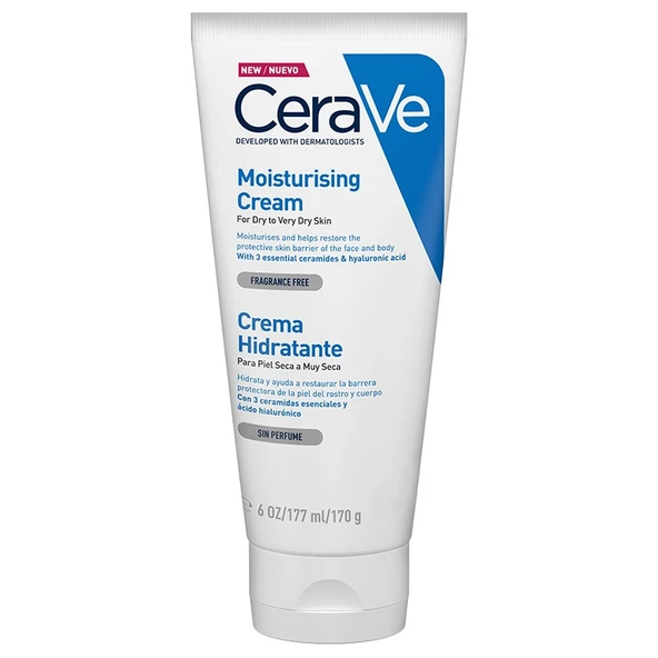 CeraVe Nemlendirici Krem 177 ml Kuru ve Çok Kuru Ciltler İçin ürün görseli 1