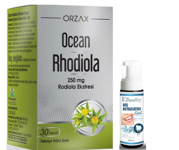 Orzax Ocean Rhodiola Kapsül 250mg 30 Kapsül - Diş Beyazlatıcı Köpük Hediye ürün görseli 1