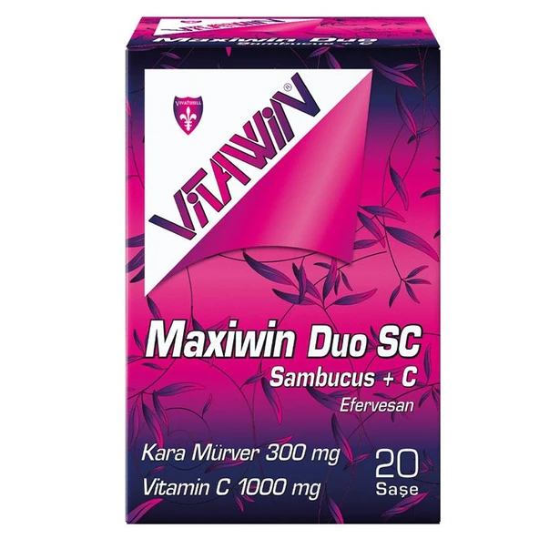Vitawin Maxiwin Duo Sambucus + C Vitamini Efervesan 20 Saşe ürün görseli 1
