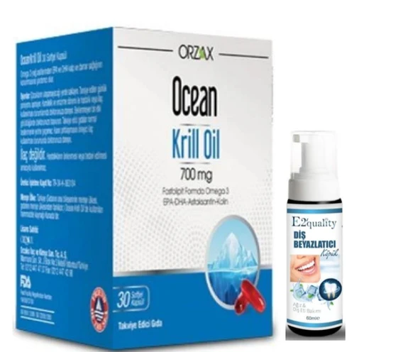 Orzax Ocean Krill Oil 30 Kapsül - Diş Beyazlatıcı Köpük Hediye ürün görseli 1