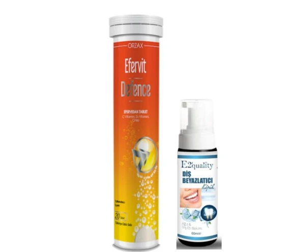 Orzax Efervit Defence 20 Efervesan Tablet - Diş Beyazlatıcı Köpük Hediye ürün görseli 1
