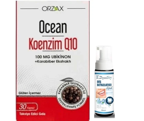 Orzax Ocean Koenzim Q10 30 Kapsül - Diş Beyazlatıcı Köpük Hediye ürün görseli 1