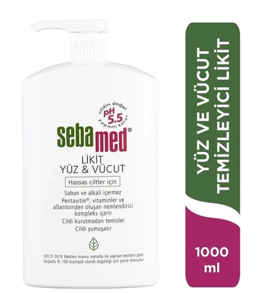 Sebamed Likit Yüz ve Vücut Temizleyici Jel 1000 ml ürün görseli 1
