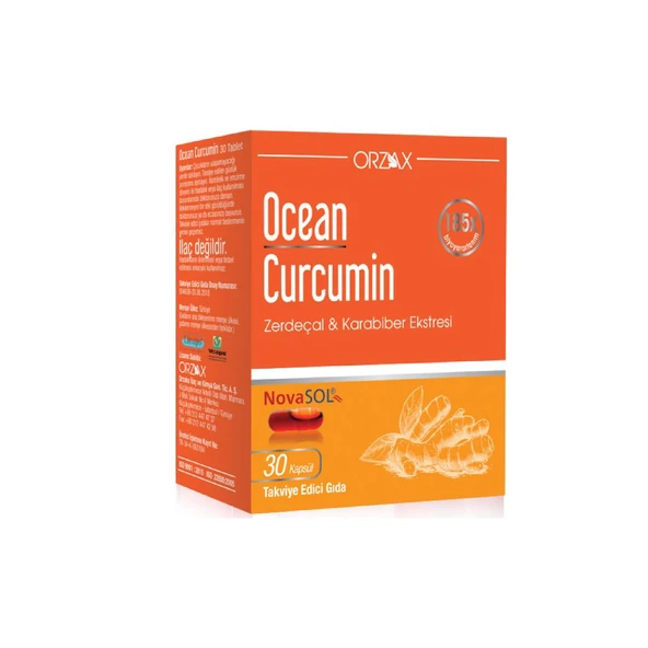 Orzax Ocean Curcumin Karabiber Ekstresi Takviye Edici Gıda 30 Kapsül - Diş Beyazlatıcı Köpük Hediye ürün görseli 1