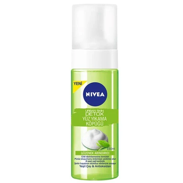 Nivea Detox Yüz Yıkama Köpüğü Yağlı Ciltler,150 ml - Diş Beyazlatıcı Köpük Hediye ürün görseli 1